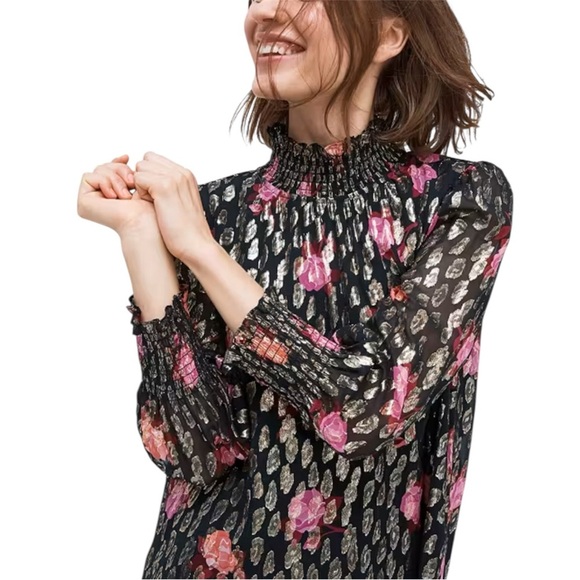 Kate Spade New York Rose Garden Smocked Shift Dress - Picture 2 of 12